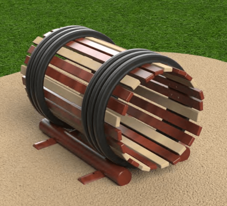 Wooden playground structure by Westplay