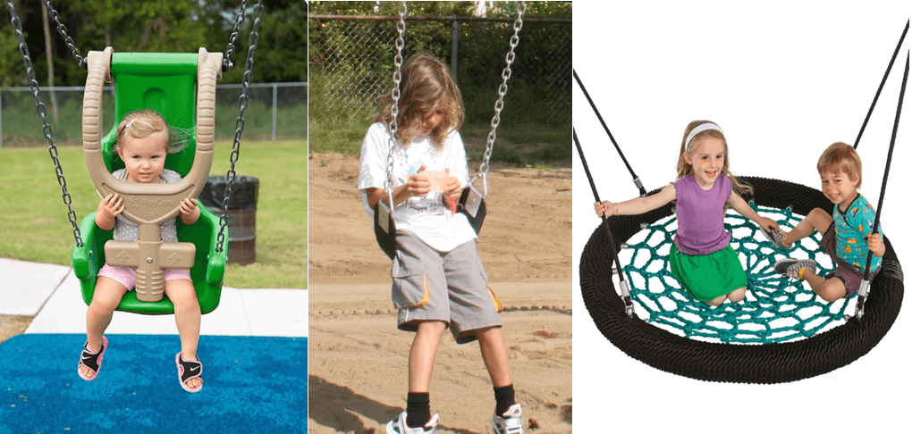 Why are swings important in playgrounds?