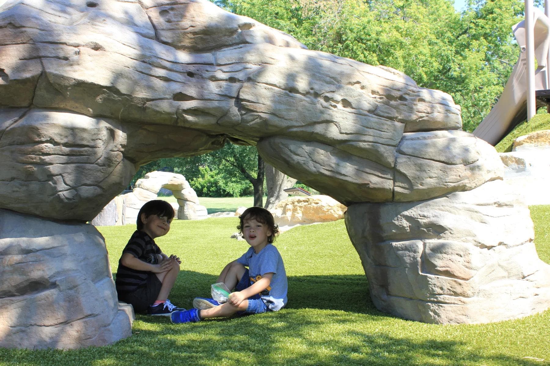 Play boulder climbing rock installed by Westplay