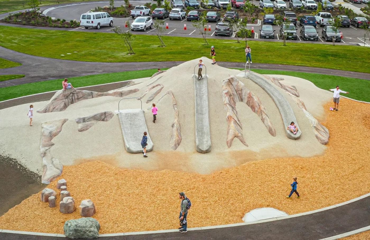 Municipal park playground installed by Westplay in Western Canada