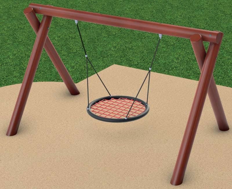 Wooden playground structure by Westplay