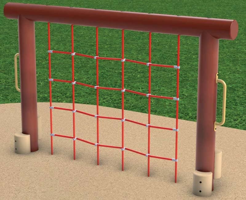 Wooden playground structure by Westplay
