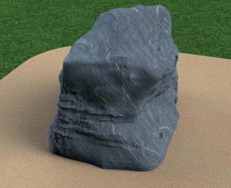 Rock climber with climbing hold