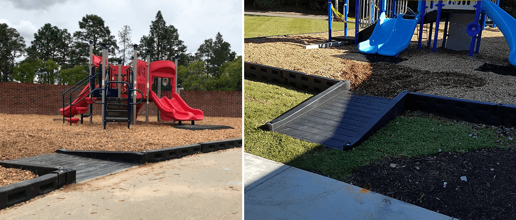 What are the borders for playgrounds?